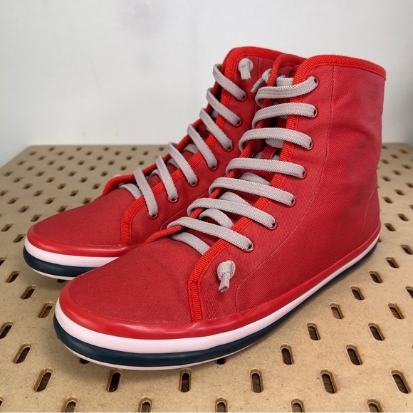 Camper Women’s Hoops Red Ankle Zip Sneaker Bootie Size US 9/ EU 40 - Picture 1 of 10